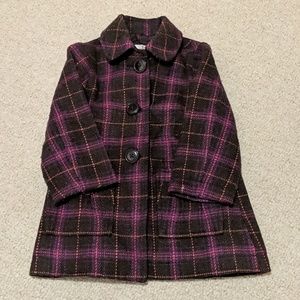 Toddler plaid fall coat size 18 months
